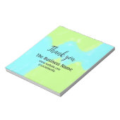 Simple thank you add business name details text notitieblok (Linkerzijde)