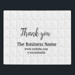 Simple thank you add business name details text puzzel<br><div class="desc">ONTWERP</div>