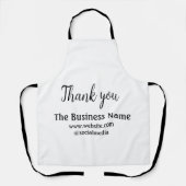 Simple thank you add business name details text schort (Voorkant)