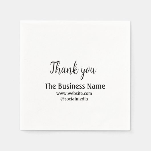 Simple thank you add business name details text t servet (Voorkant)