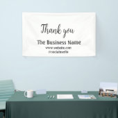 Simple thank you add business name details text t spandoek (Beurs)