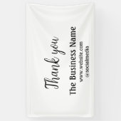 Simple thank you add business name details text t spandoek (Verticaal)