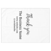 Simple thank you add business name details text tafelkleed (Voorkant (Horizontaal))
