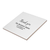 Simple thank you add business name details text tegeltje (Zijkant)
