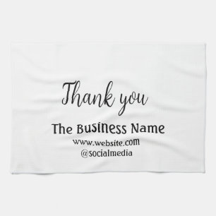 Simple thank you add business name details text theedoek