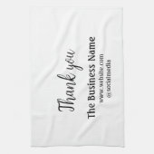 Simple thank you add business name details text theedoek (Verticaal)