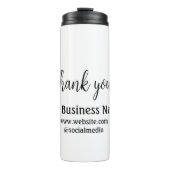 Simple thank you add business name details text thermosbeker (Voorkant)