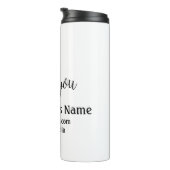 Simple thank you add business name details text thermosbeker (Geroteerd rechts)