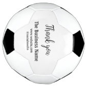 Simple thank you add business name details text voetbal (Gedraaid)