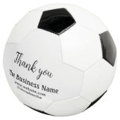 Simple thank you add business name details text voetbal (Drie kwart)