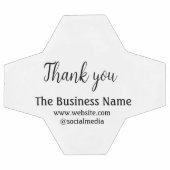 Simple thank you add business name details text voetbal (Enkel)