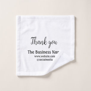 Simple thank you add business name details text washandje