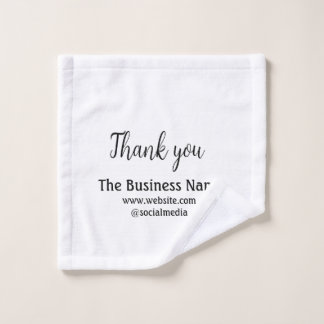 Simple thank you add business name details text washandje