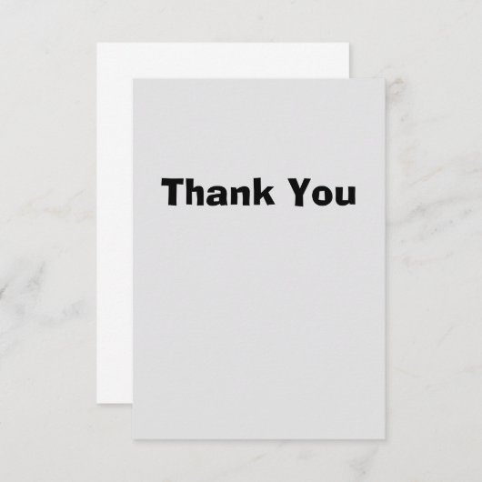 Simple Thank You Card Bedankkaart (Voorkant / Achterkant)