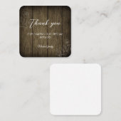 Simple thank you card vierkante visitekaartje (Voorkant / Achterkant)