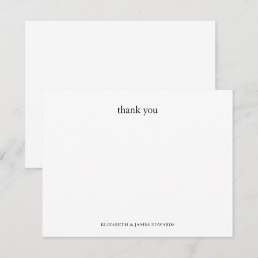 Simple Thank You Couple Personalized Notitiekaartje (Voorkant / Achterkant)