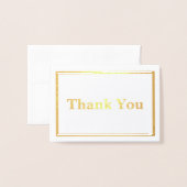 Simple Thank You Folie Kaarten (Voorkant met envelop)