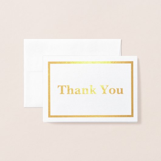Simple Thank You Folie Kaarten (Voorkant met envelop)
