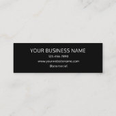 Simple Thank You Logo Brand Modern Black Mini Visitekaartje (Achterkant)