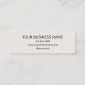 Simple Thank You Logo Brand Modern Off-White Mini Visitekaartje (Achterkant)