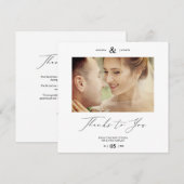 Simple Thanks To You Custom Photo Couple Wedding (Voorkant / Achterkant)