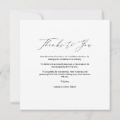 Simple Thanks To You Custom Photo Couple Wedding (Achterkant)