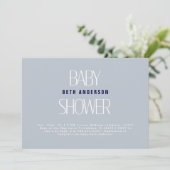Simple Things Dusty Blue Baby shower II Kaart (Staand voorkant)