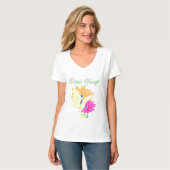 'Simple Things' Flowers and Butterflies T-shirt (Voorkant volledig)