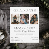 Simple Three Photo Afstuderen | wit Kaart