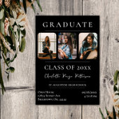 Simple Three Photo Afstuderen | Zwart Kaart