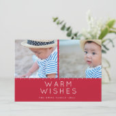 Simple Tidings Polka Dot Lijst Foto Feestdagenkaart (Staand voorkant)