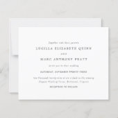 Simple Timeless Budget Wedding Invitation (Voorkant)
