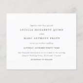 Simple Timeless Budget Wedding Invitation Flyer (Voorkant)