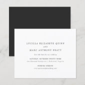 Simple Timeless Budget Wedding Save the Date (Voorkant / Achterkant)