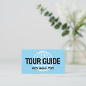 SImple Tour Guide Business Card Template Visitekaartje (Staand voorkant)