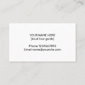 SImple Tour Guide Business Card Template Visitekaartje (Achterkant)