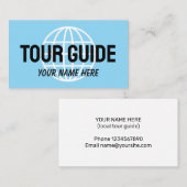 SImple Tour Guide Business Card Template Visitekaartje (Voorkant / Achterkant)