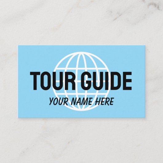 SImple Tour Guide Business Card Template Visitekaartje (Voorkant)