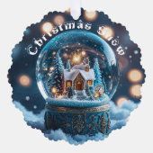 Simple Traditional Christmas Snow Ornament Kaart (Voorkant)