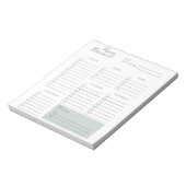 SIMPLE Travel Checklist Beige Bord Groen Esthetisc Notitieblok (Linkerzijde)