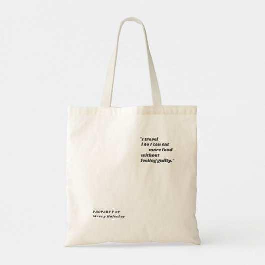 Simple Traveler Funny Quottes Statement Typografie Tote Bag (Achterkant)