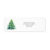 Simple Tree Christmas Return-adreslabel Etiket (Voorkant)