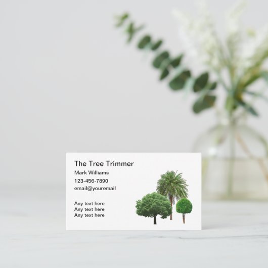 Simple Tree Trimming Service-Visitekaartjes Visitekaartje (Staand voorkant)