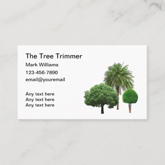 Simple Tree Trimming Service-Visitekaartjes Visitekaartje (Voorkant)
