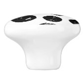 Simple Trendy Black Polka Dots Ceramic Knob. Keramische Knop (Zijkant)