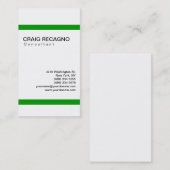 Simple Trendy Cute Black White Green Visitekaartje (Voorkant / Achterkant)