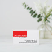 Simple Trendy Cute Black White Red Visitekaartje (Staand voorkant)