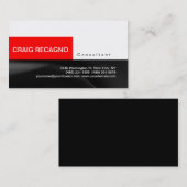 Simple Trendy Cute Black White Red Visitekaartje (Voorkant / Achterkant)