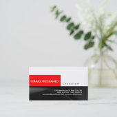 Simple Trendy Cute Black White Red Visitekaartje (Staand voorkant)