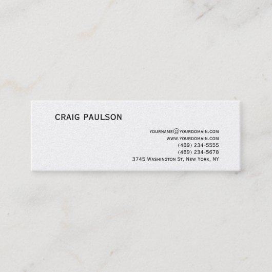 Simple Trendy Cute Plain Pearl Visitekaartje (Voorkant)